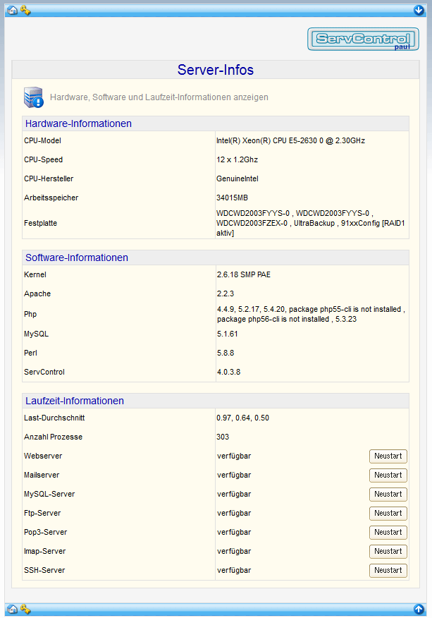 Serverausstattung Paul