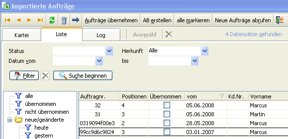 Faktura XML Import starten