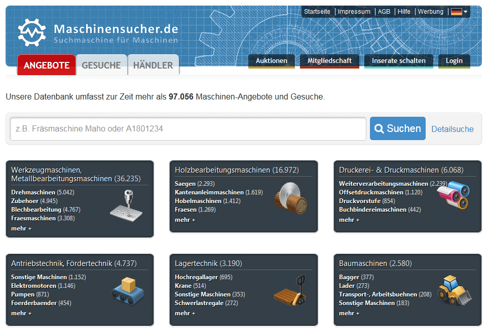 maschinensucher.de Portal