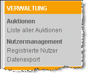 Verwaltung Auktionssoftware