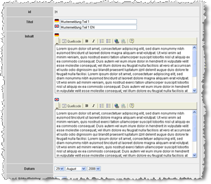 WYSIWIG Editor in Auktionsverwaltung