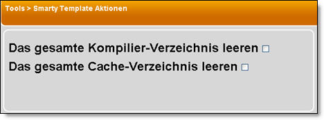Smarty Template Aktionen